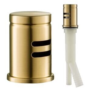 Brushed Brass Dishwasher Air Gap Kit with Durable ABS Plastic Body and Cap